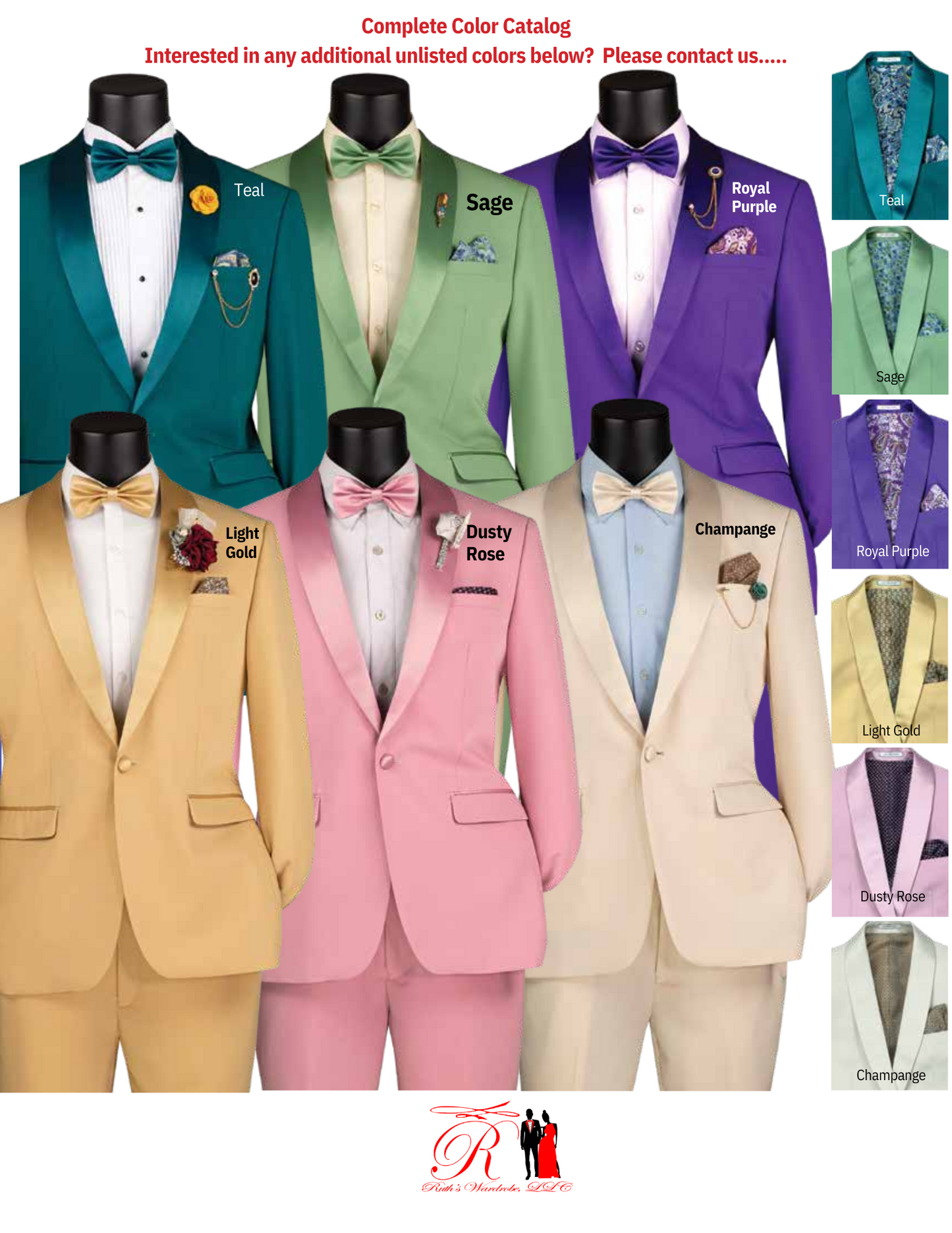 Vinci Slim Fit 2 Piece Men's Tuxedo With Matching Bow Tie Collection