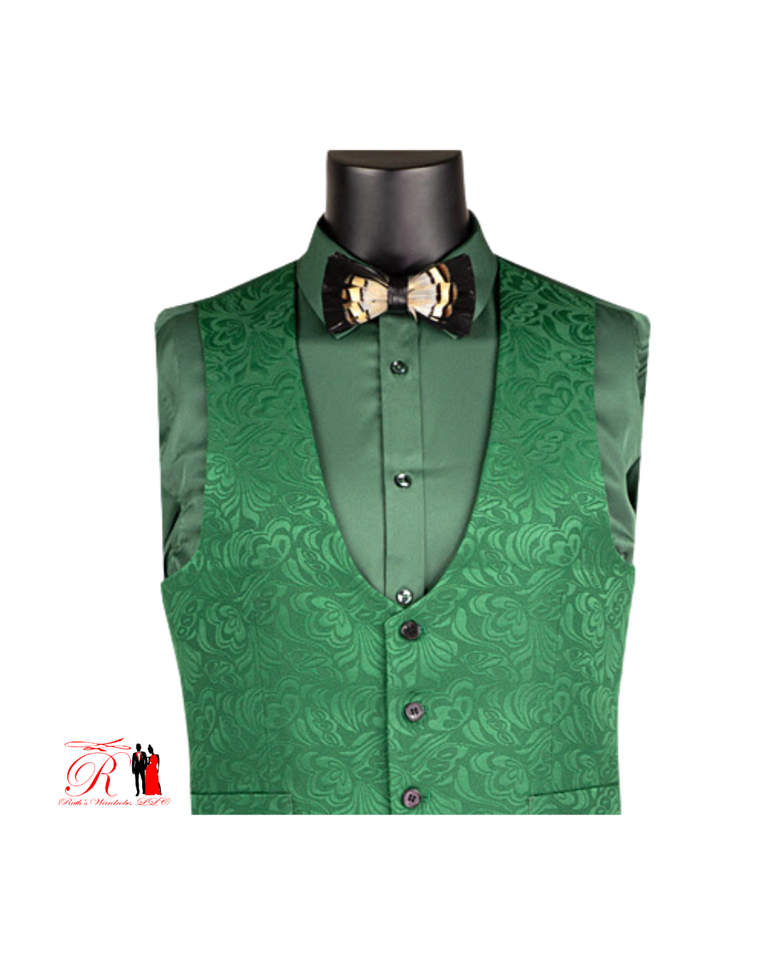 Vinci Slim Fit Vested Jacquard Fabric 1 Button Men's 3 Piece Tuxedo Collection #3 (New Release)