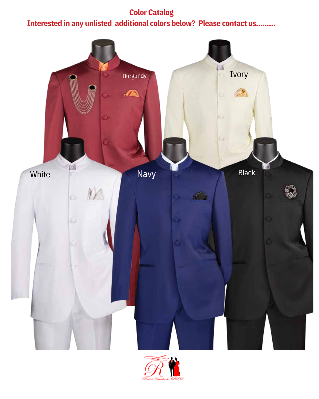 Vinci Single Breasted Branded Collar Men's Suits Collection