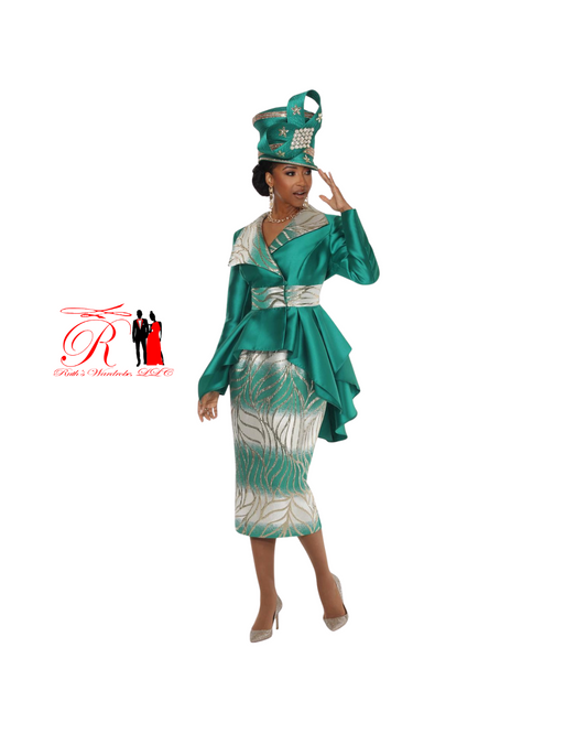 Vinci Lisa Rene Green Matching Hat