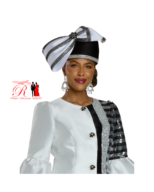 Vinci Lisa Rene 2 Piece Black & White Skirt Set