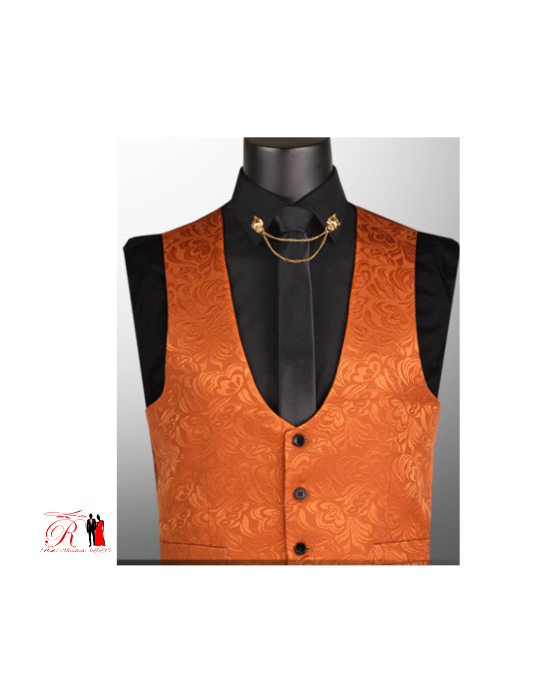 Vinci Slim Fit Vested Jacquard Fabric 1 Button Men's 3 Piece Tuxedo Collection #3 (New Release)