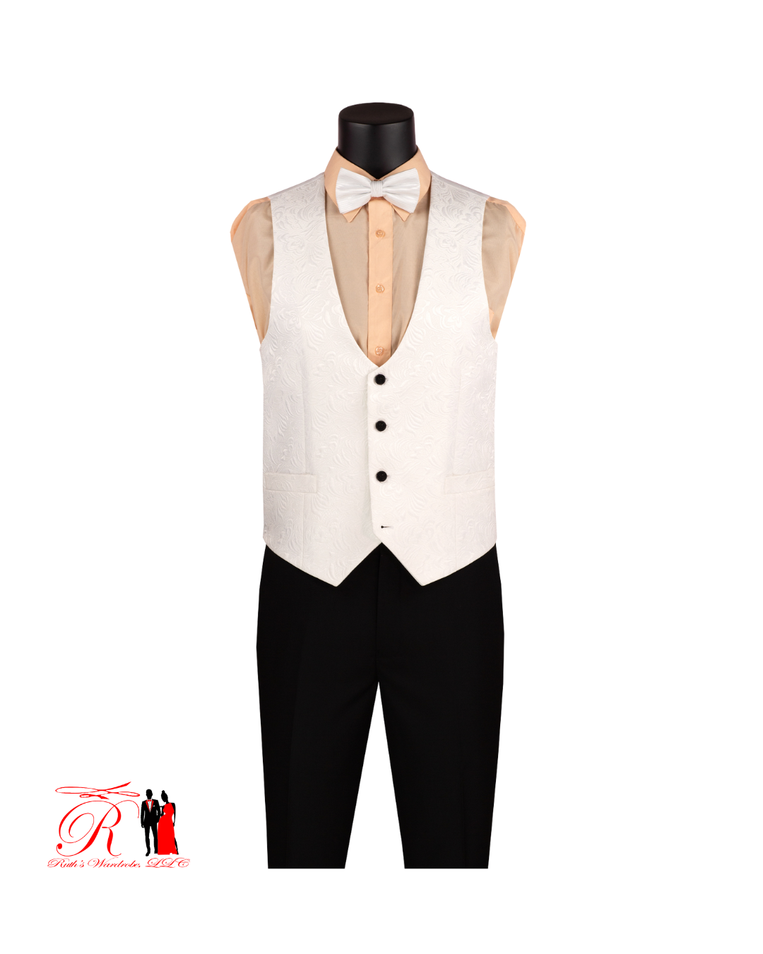 Vinci Slim Fit Vested Jacquard Fabric 1 Button Men's Tuxedo Collection (Pastel) Collection#1