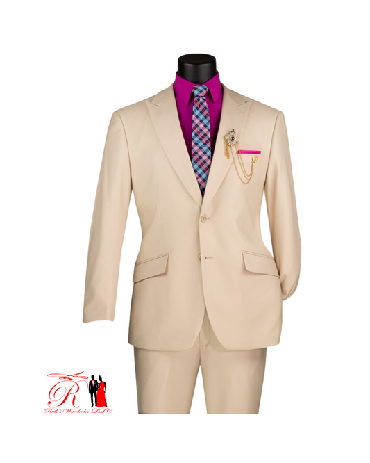 Vinci Modern Fit Single Breasted With Peaked Lapel Men's Suits Collection