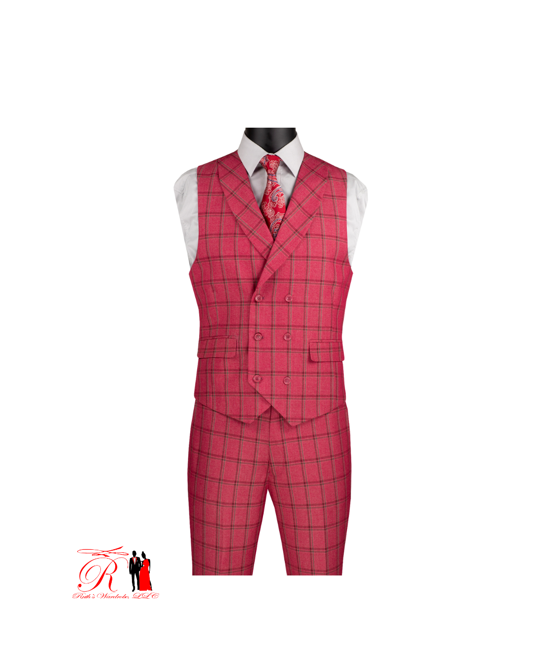 Vinci Modern Fit 3 Pcs Notch Lapel Suits with Fancy Vest Men's Style Suit Collection