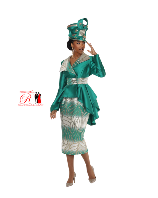 Vinci Lisa Rene Green 2-Piece Suit