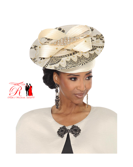 Vinci Lisa Rene Champage & Black Matching Hat